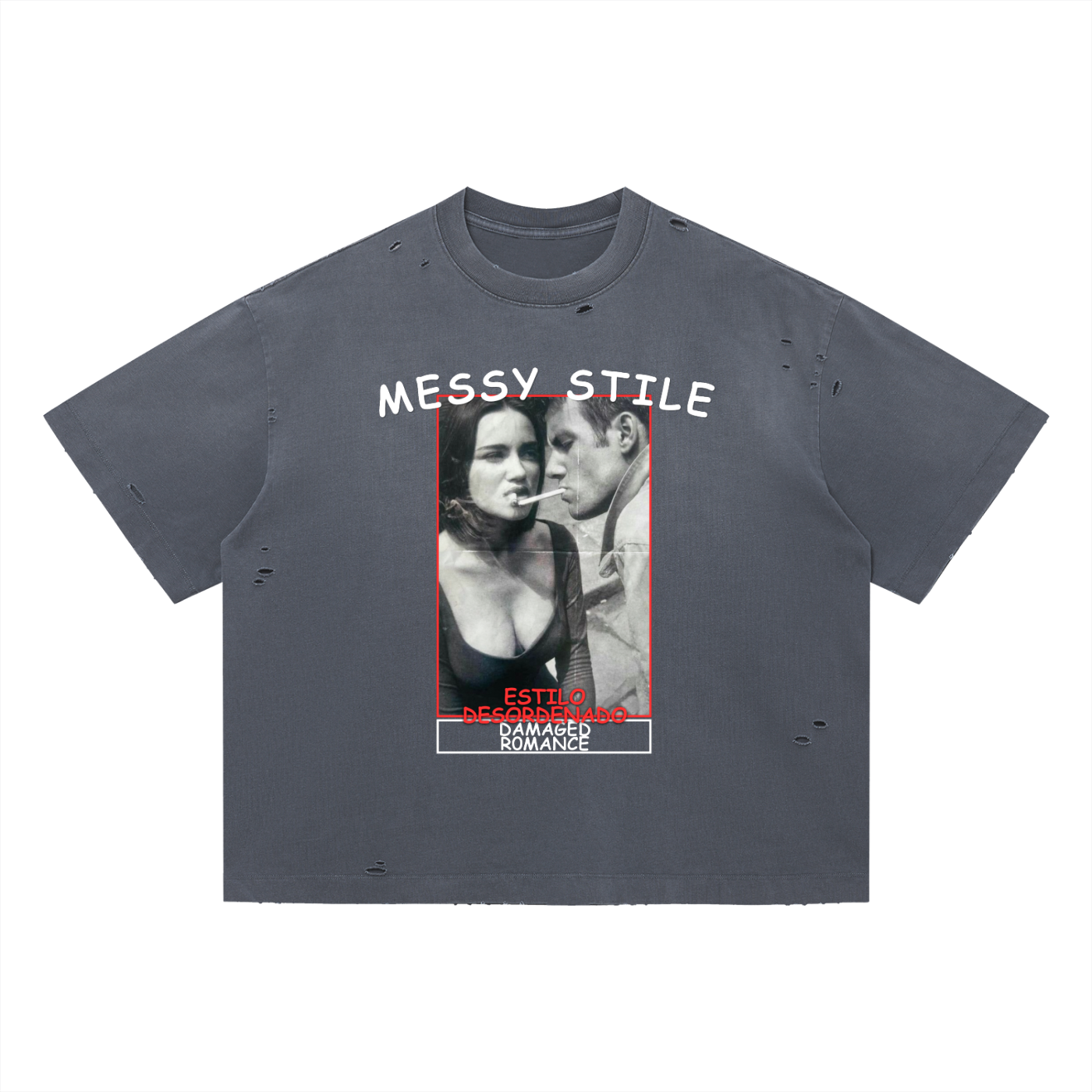 Vintage Washed Distressed Boxy Oversized T-Shirt